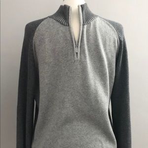 CALVIN KLEIN Men’s L/S Quarter-Zip Cotton Sweater